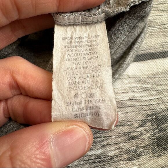 Final Touch Women's Horizontal Ribbed Bubble Sleeve Blouse S SM Small Grey Gray - Picture 13 of 16